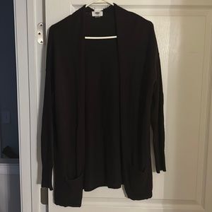 Old Navy open cardigan - deep purple, plum size large